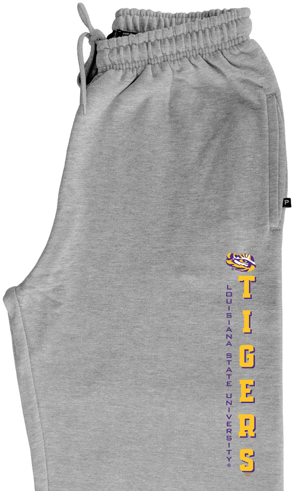 LSU Tigers Premium Fleece Sweatpants - Vertical Louisiana State University Tigers