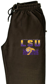 LSU Tigers Premium Fleece Sweatpants - LSU Tiger Stadium Full Color Fade