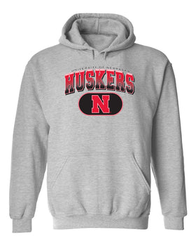 Nebraska Huskers Hooded Sweatshirt - Full Color Huskers Fade with Block N