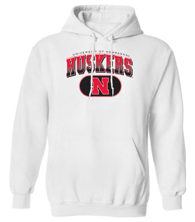 Nebraska Huskers Hooded Sweatshirt - Full Color Huskers Fade with Block N