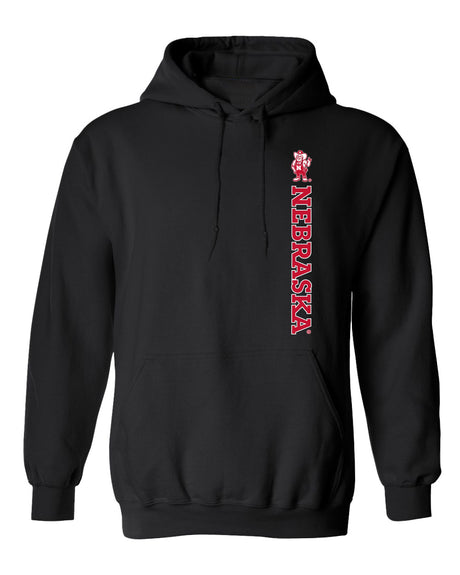 Nebraska Huskers Hooded Sweatshirt - Vertical Nebraska Herbie Husker