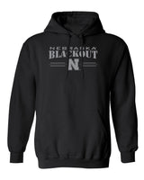 Nebraska Huskers Hooded Sweatshirt - Nebraska Blackout Block N