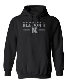 Nebraska Huskers Hooded Sweatshirt - Nebraska Blackout Block N