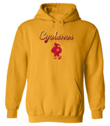 Iowa State Cyclones Hooded Sweatshirt - Script Cyclones Full Color Fade with Cy