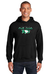 North Dakota Fighting Hawks Hooded Sweatshirt - Full Color Script Fade Primary Logo