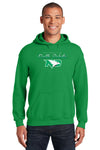 North Dakota Fighting Hawks Hooded Sweatshirt - Full Color Script Fade Primary Logo