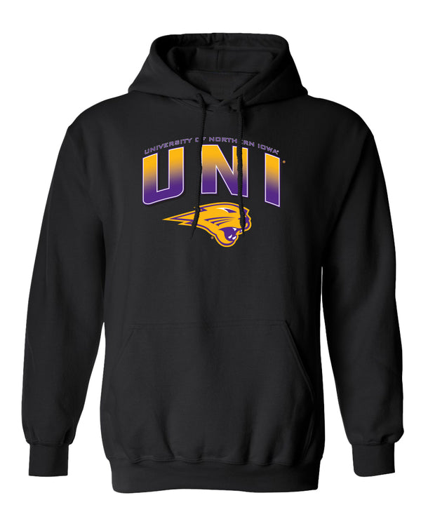 Northern Iowa Panthers Hooded Sweatshirt - UNI Full Color Fade Primary Logo