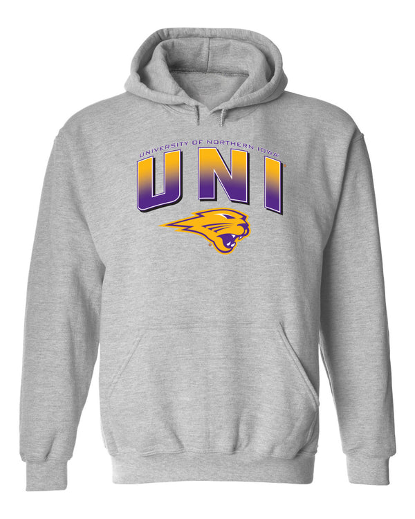 Northern Iowa Panthers Hooded Sweatshirt - UNI Full Color Fade Primary Logo