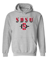 San Diego State Aztecs Hooded Sweatshirt - SDSU Full Color Fade Aztecs Logo