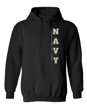 Navy Midshipmen Hooded Sweatshirt - USNA Vertical Navy