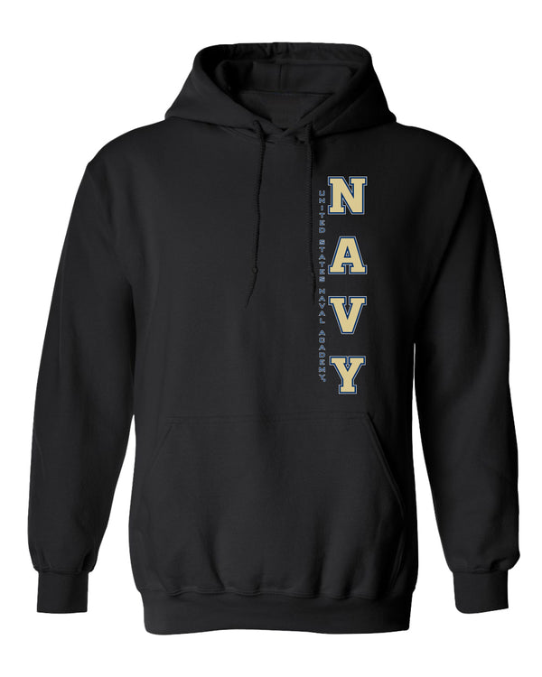 Navy Midshipmen Hooded Sweatshirt - USNA Vertical Navy