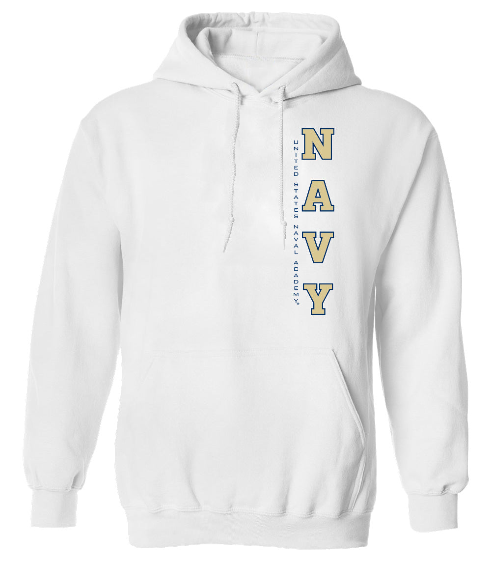 Navy Midshipmen Hooded Sweatshirt - USNA Vertical Navy