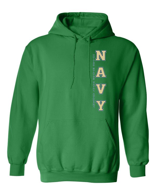 Navy Midshipmen Hooded Sweatshirt - USNA Vertical Navy