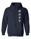 Navy Midshipmen Hooded Sweatshirt - USNA Vertical Navy