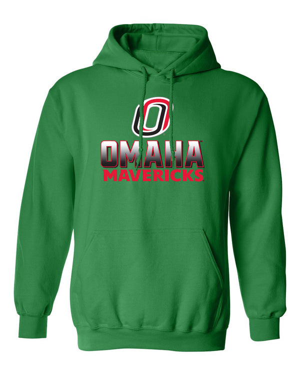 Omaha Mavericks Hooded Sweatshirt - Full Color Fade Omaha