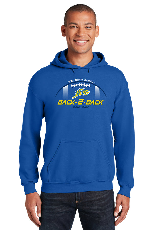 South Dakota State Jackrabbits Hooded Sweatshirt - Back-2-Back Football National Champions