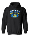 South Dakota State Jackrabbits Hooded Sweatshirt - SDSU Full Color Fade Plus Primary Logo