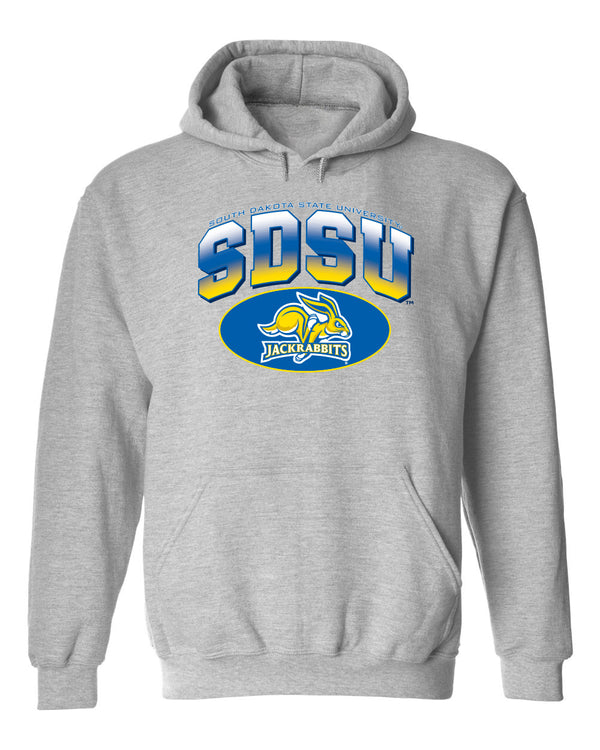 South Dakota State Jackrabbits Hooded Sweatshirt - SDSU Full Color Fade Plus Primary Logo