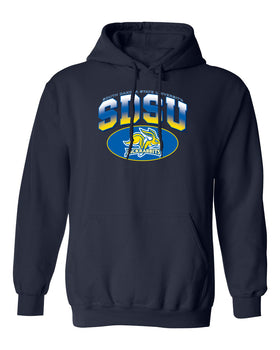 South Dakota State Jackrabbits Hooded Sweatshirt - SDSU Full Color Fade Plus Primary Logo