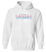 Kansas Jayhawks Hooded Sweatshirt - Overlapping University of Kansas Jayhawks