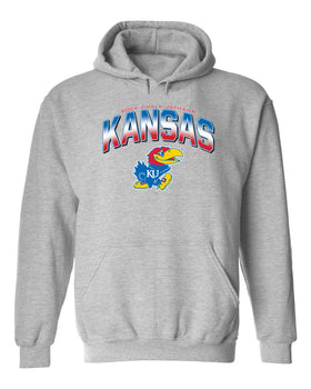 Kansas Jayhawks Hooded Sweatshirt - Full Color Fade Kansas Logo