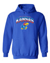 Kansas Jayhawks Hooded Sweatshirt - Full Color Fade Kansas Logo