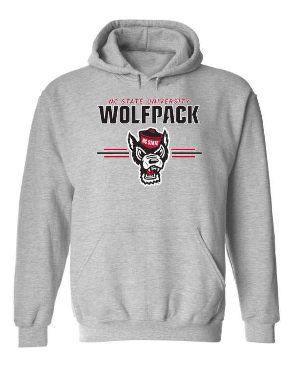 North Carolina State Wolfpack Hooded Sweatshirt - 3-Stripe Primary Logo