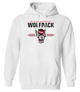North Carolina State Wolfpack Hooded Sweatshirt - 3-Stripe Primary Logo
