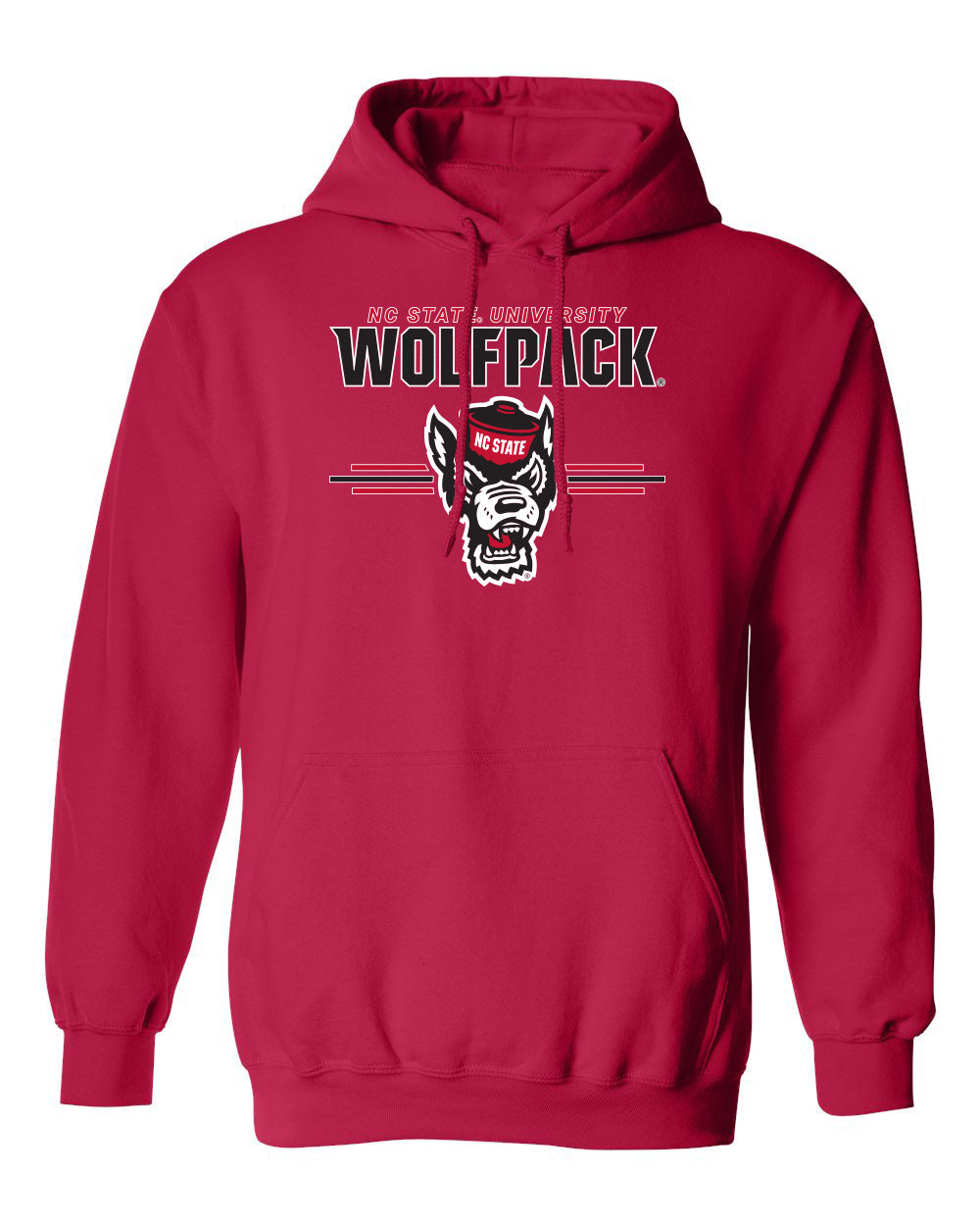 North Carolina State Wolfpack Hooded Sweatshirt - 3-Stripe Primary Logo