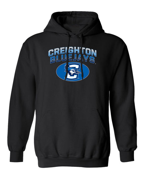 Creighton Bluejays Hooded Sweatshirt - Full Color Fade Primary Logo Oval