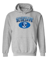 Creighton Bluejays Hooded Sweatshirt - Full Color Fade Primary Logo Oval