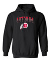 Utah Utes Hooded Sweatshirt - Full Color Fade Utah Utes Logo