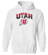 Utah Utes Hooded Sweatshirt - Full Color Fade Utah Utes Logo