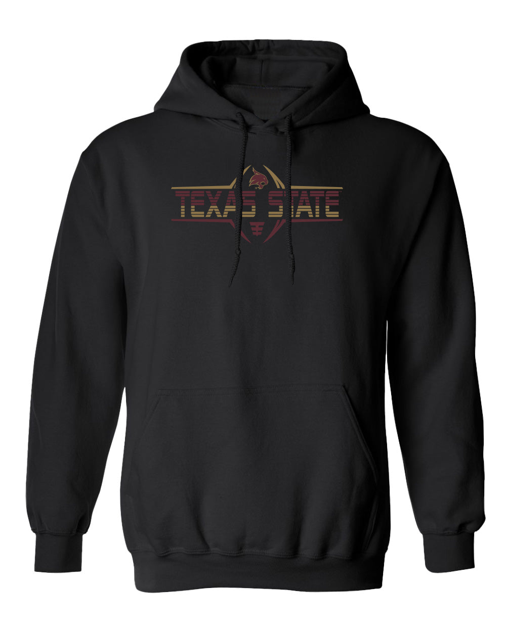 Texas State Bobcats Hooded Sweatshirt - Striped Texas State Football Laces