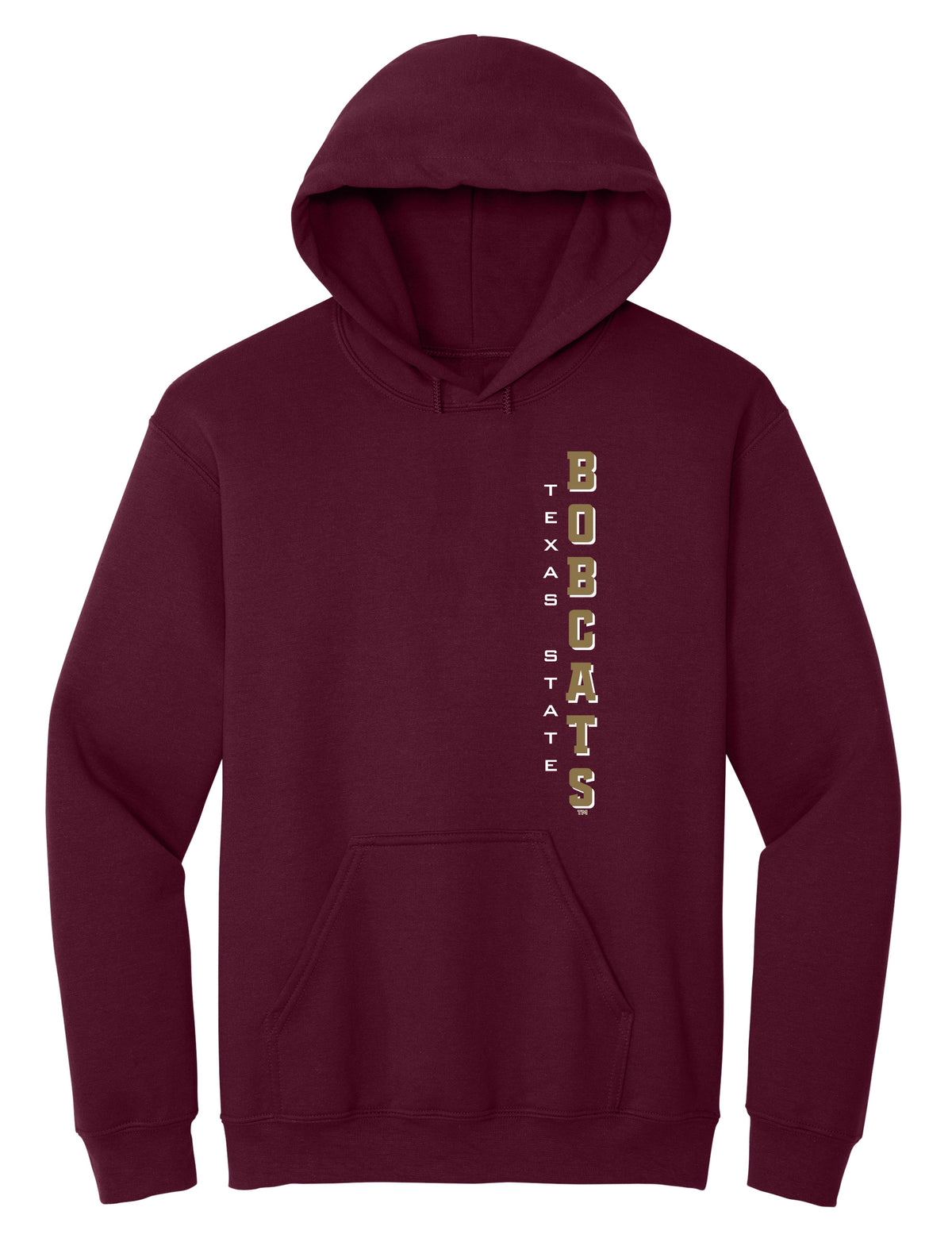 Texas State Bobcats Hooded Sweatshirt - Vertical Texas State Bobcats