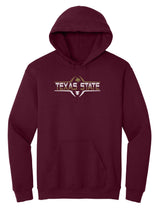 Texas State Bobcats Hooded Sweatshirt - Striped Texas State Football Laces