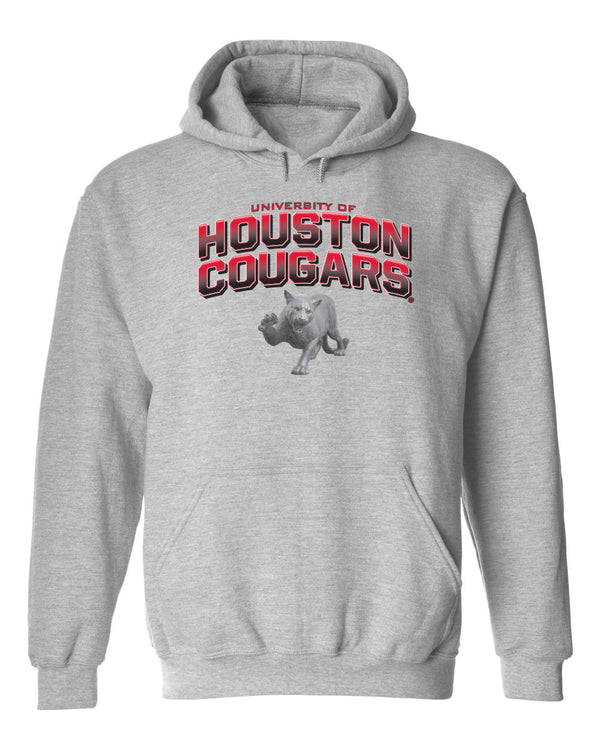 Houston Cougars Hooded Sweatshirt - Full Color Fade with Cougar