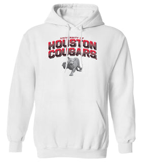 Houston Cougars Hooded Sweatshirt - Full Color Fade with Cougar