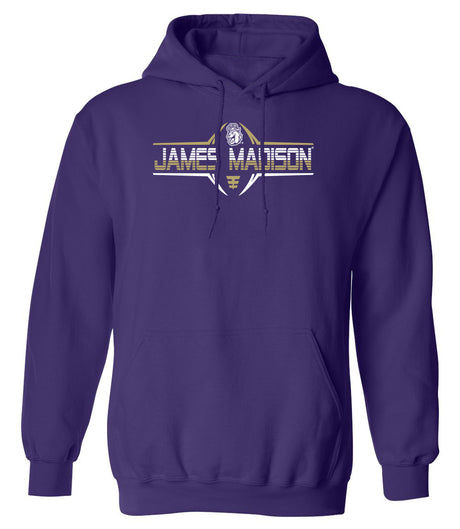 James Madison Dukes Hooded Sweatshirt - Striped James Madison Football Laces