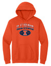 Illinois Fighting Illini Hooded Sweatshirt - Full Color Fade Illinois Arch