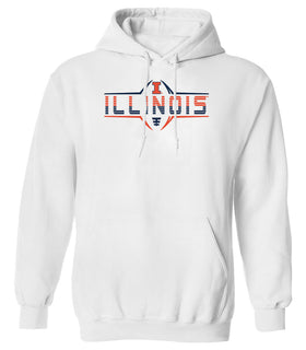 Illinois Fighting Illini Hooded Sweatshirt - Striped Illinois Football Laces