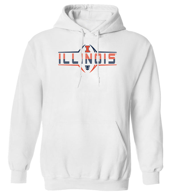 Illinois Fighting Illini Hooded Sweatshirt - Striped Illinois Football Laces