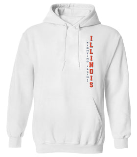 Illinois Fighting Illini Hooded Sweatshirt - Vertical Illinois Fighting Illini