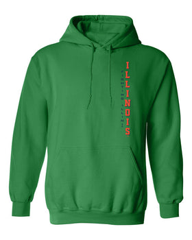 Illinois Fighting Illini Hooded Sweatshirt - Vertical Illinois Fighting Illini