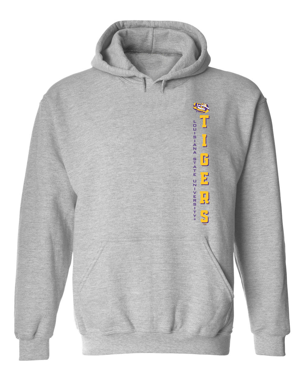 LSU Tigers Hooded Sweatshirt - Vertical Louisiana State University
