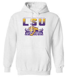 LSU Tigers Hooded Sweatshirt - LSU Tiger Stadium Full Color Fade