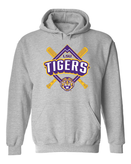 LSU Tigers Hooded Sweatshirt - LSU Baseball Diamond