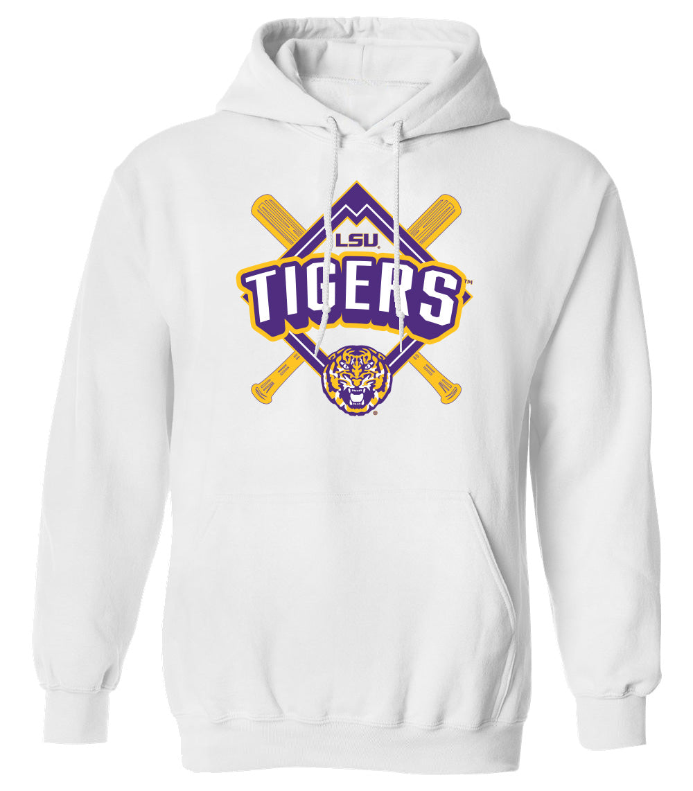 LSU Tigers Hooded Sweatshirt - LSU Baseball Diamond