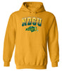 NDSU Bison Hooded Sweatshirt - Full Color NDSU Fade with Logo
