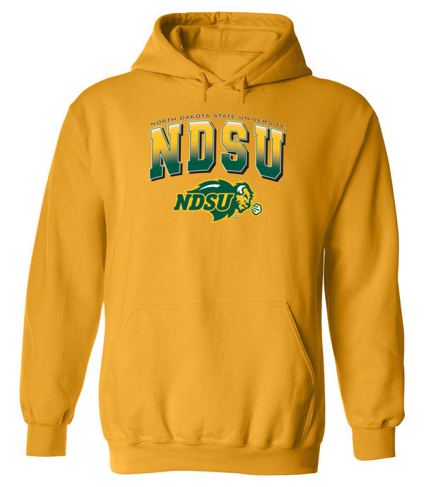 NDSU Bison Hooded Sweatshirt - Full Color NDSU Fade with Logo